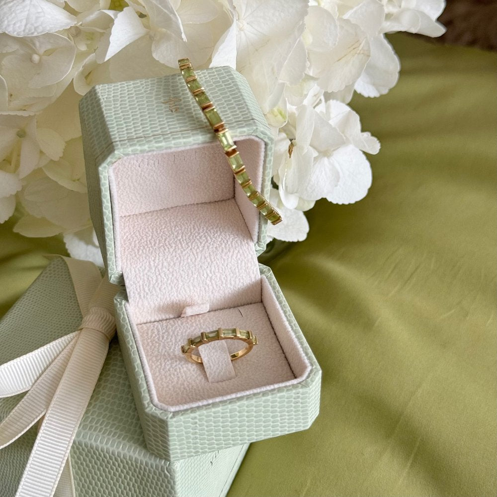 Olive Green Peridot Ring