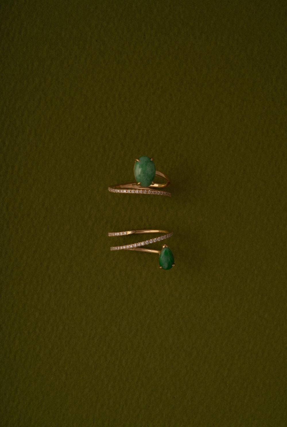 — Made To Order — Pavé Shan Shui Jade Ring