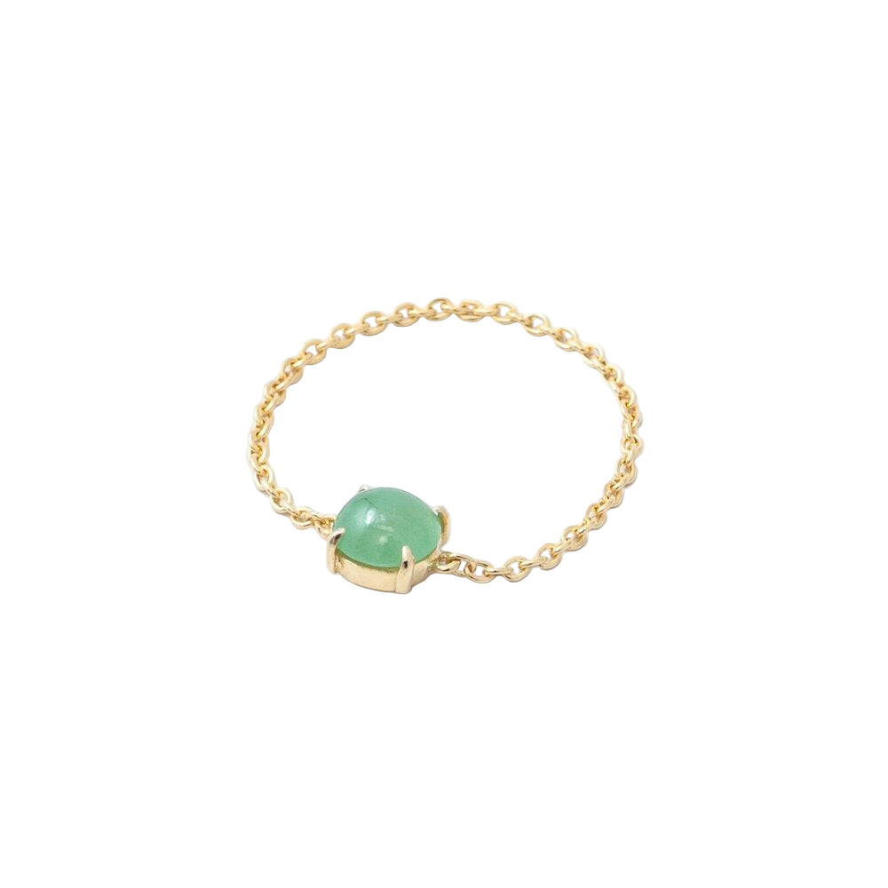 Apple Green Jade Chain Ring