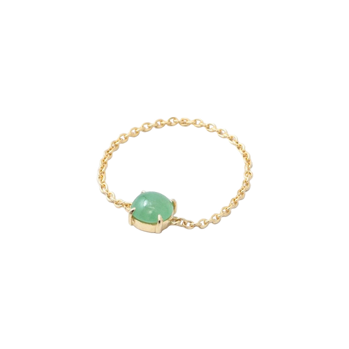 Apple Green Jade Chain Ring