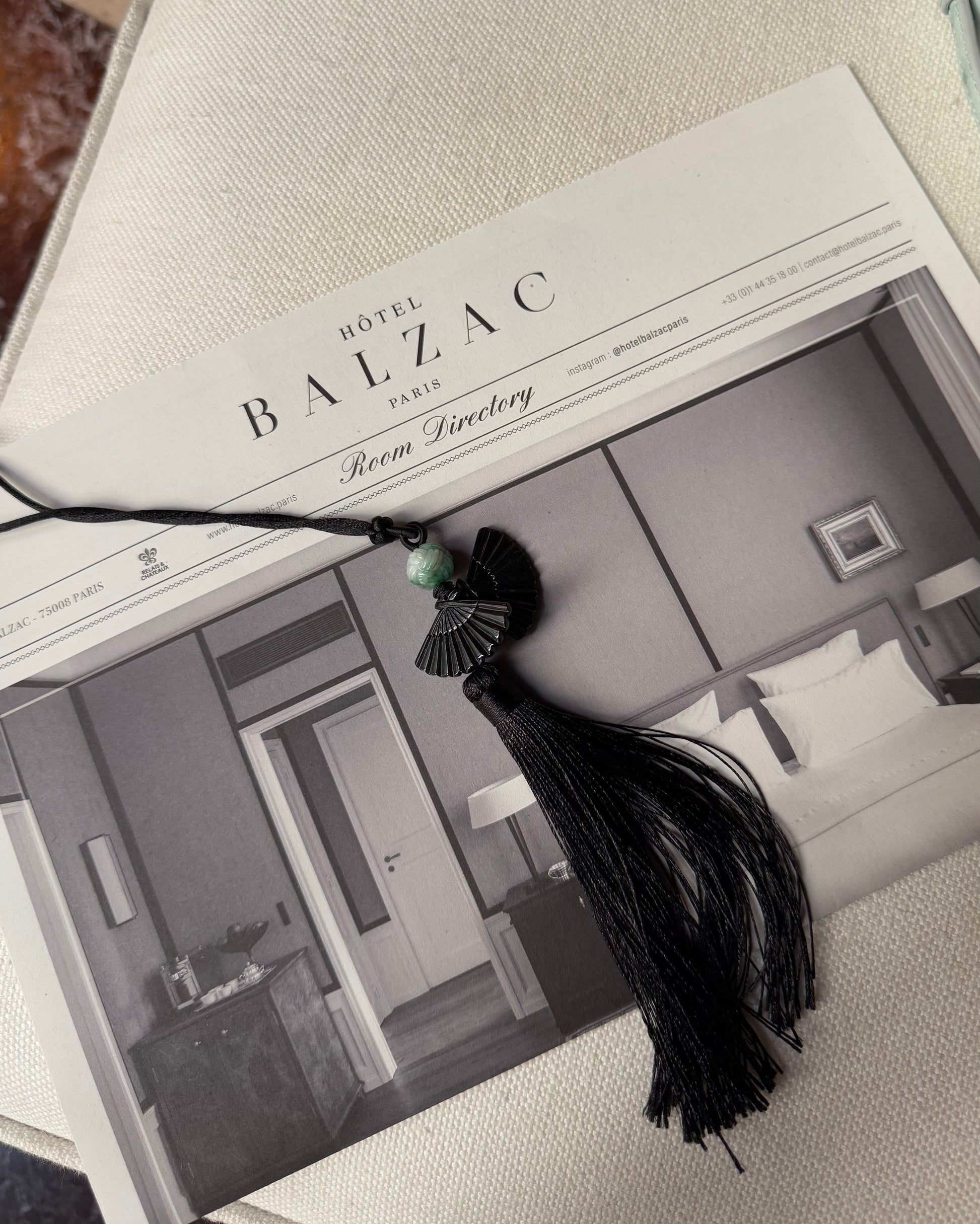 Black Jade Fan Necklace